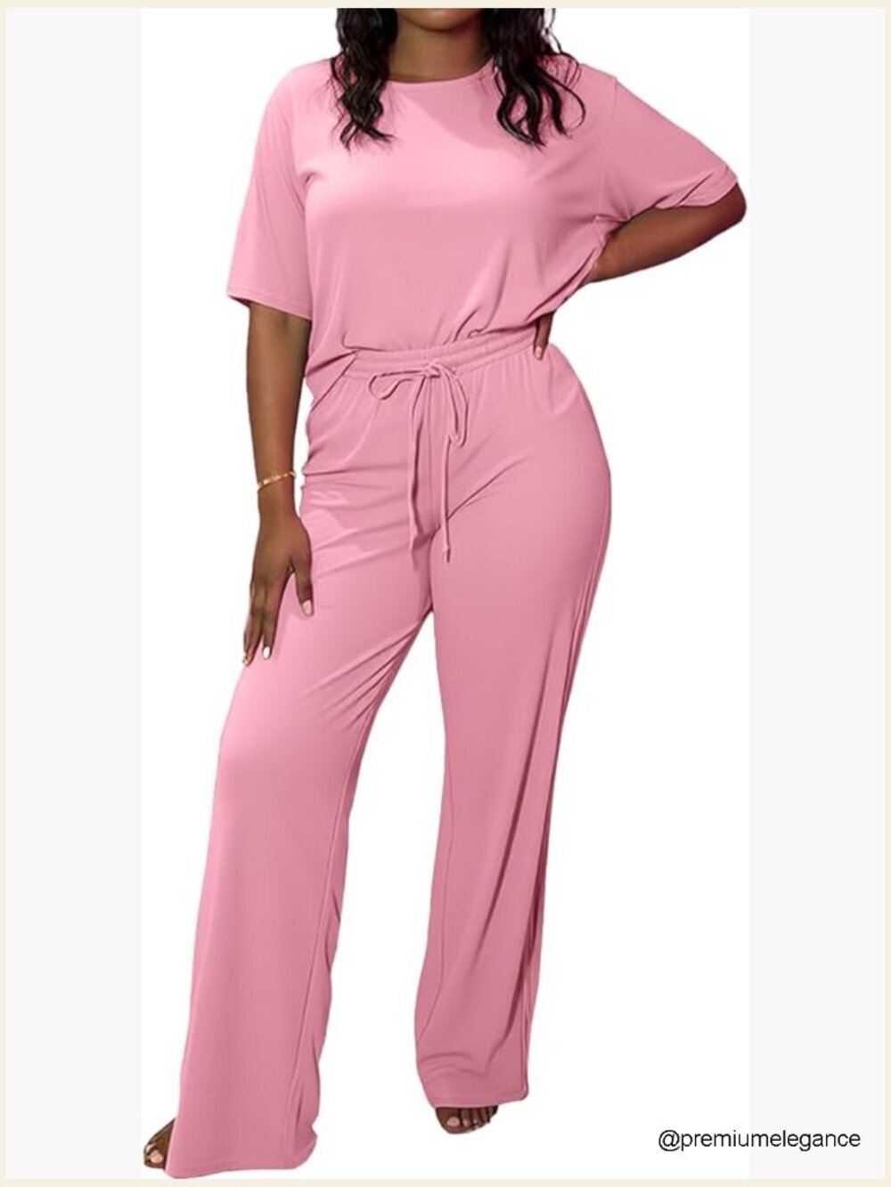 2 Piece Lounge Set Short Sleeve Matching Travel Outfits Casual